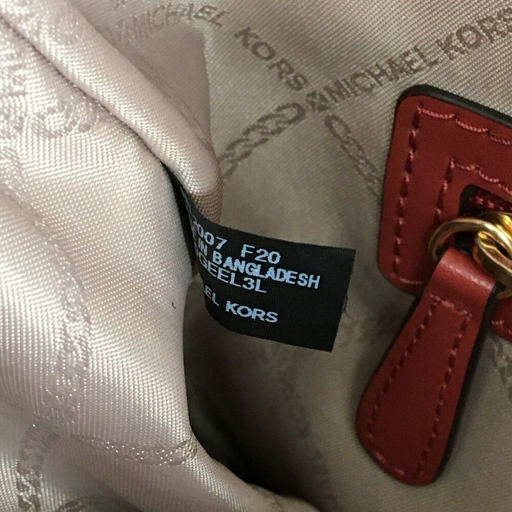 Michael Kors Reese Red Terracotta Pebbled Leather Hobo Shoulder Bag MRP $358 - Picture 9 of 16